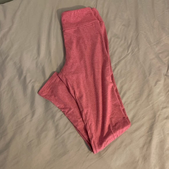 LuLaRoe Pants - Pink Heathered LuLaRoe Leggings; NWOT